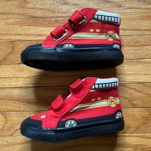 NWOT Cat & Jack fire truck high top sneakers